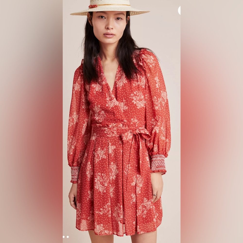 NWT Anthropologie Prato Belted Dress Size Large